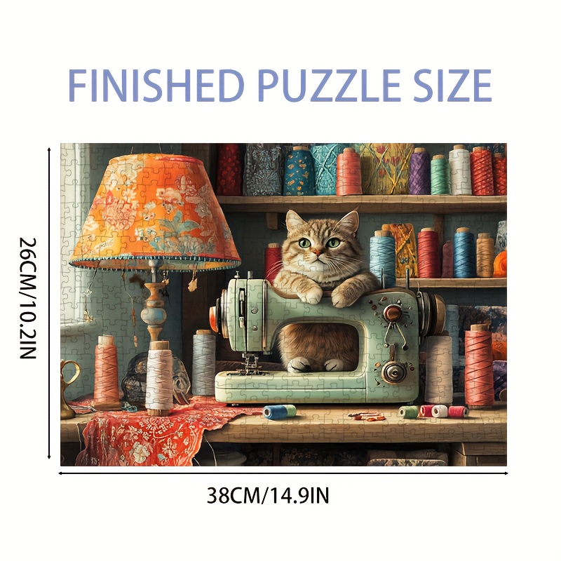 Sewing Recycling - Puzzle per gatti mini macchina da