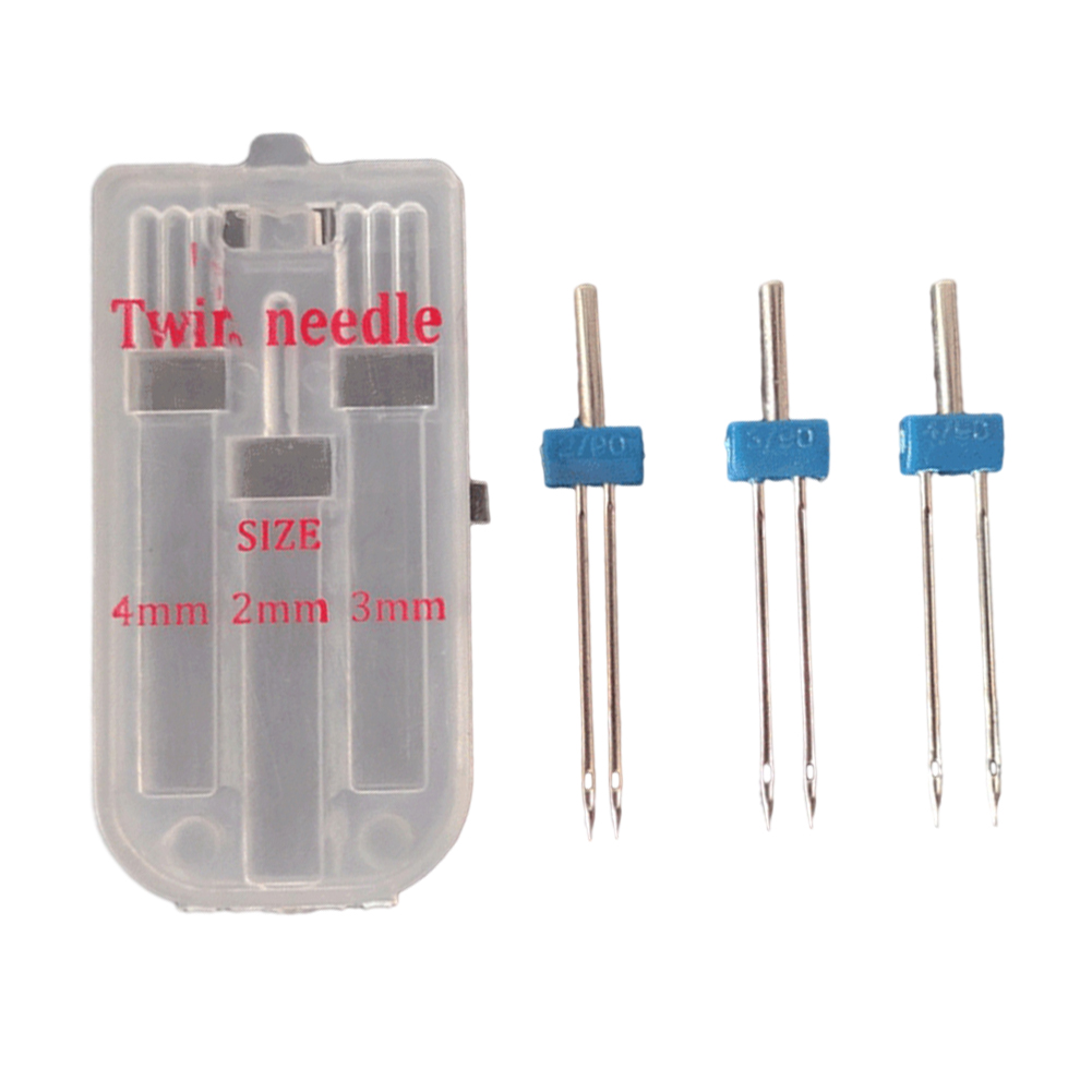 Twin Needle Stretch - Set di 3 Aghi Doppi per
