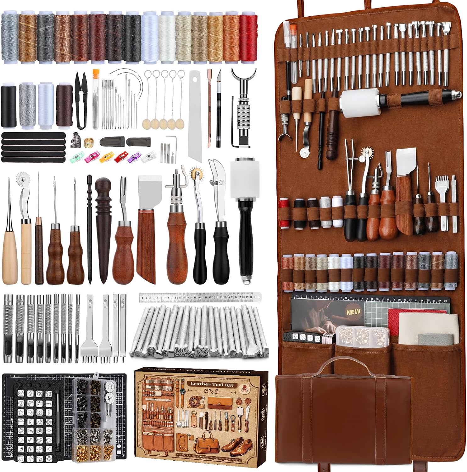 Sewing Kit - Kit per Lavorazione Pelle, Set di