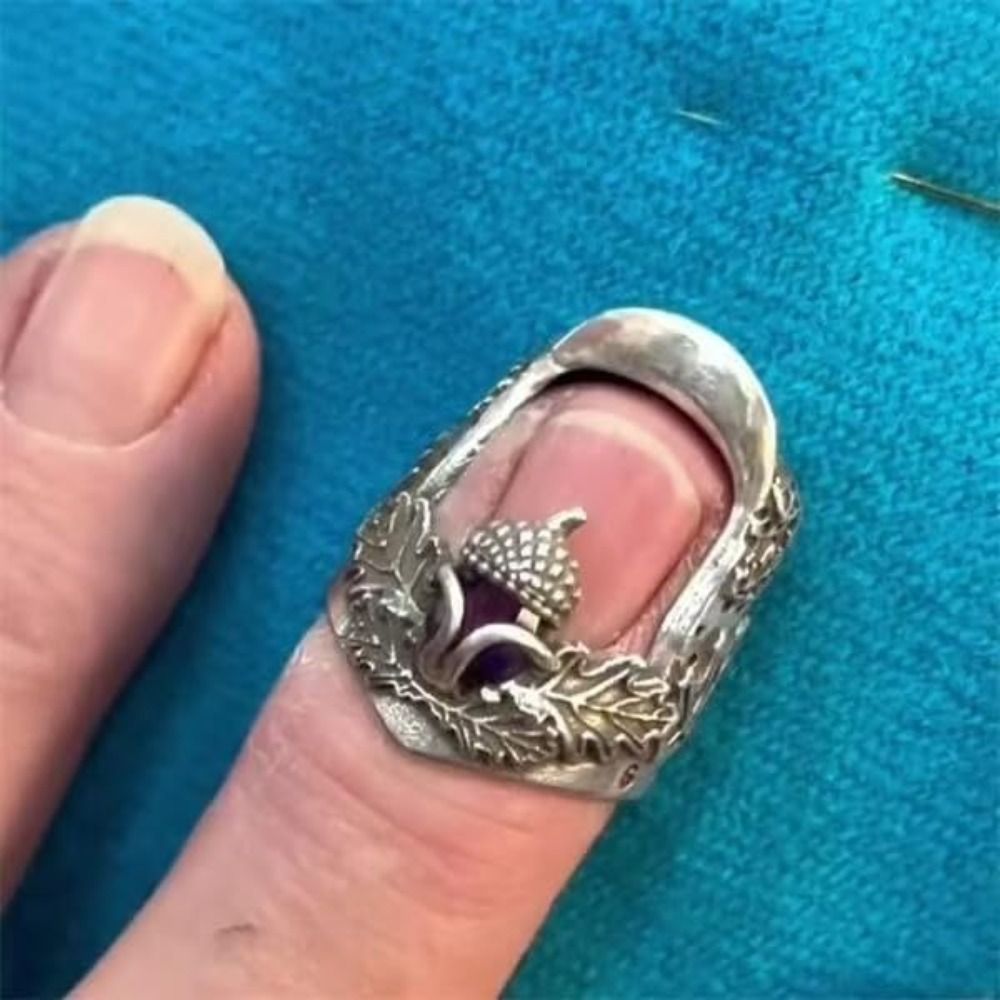 Sewing Thimble Metal - Ditallezzo in metallo a goccia aperta,