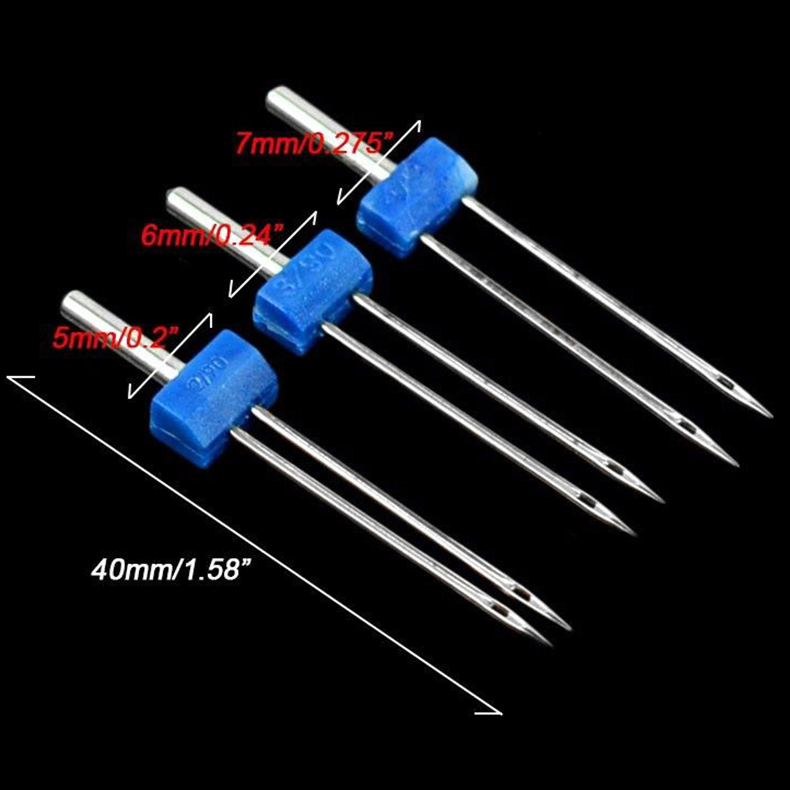 Set di 3 Aghi Gemelli in Accia - Twin Needle Stretch recensione e prezzo
